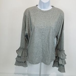 After Market Womens Top Size Large Woven Gray